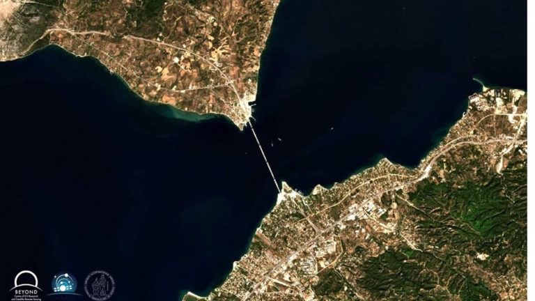 Ο ευρωπαϊκός δορυφόρος Copernicus φωτογράφησε τη γέφυρα Ρίου-Αντιρρίου
