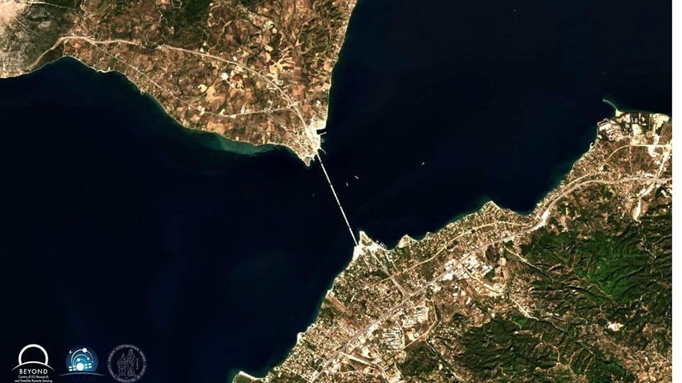 Ο ευρωπαϊκός δορυφόρος Copernicus φωτογράφησε τη γέφυρα Ρίου-Αντιρρίου